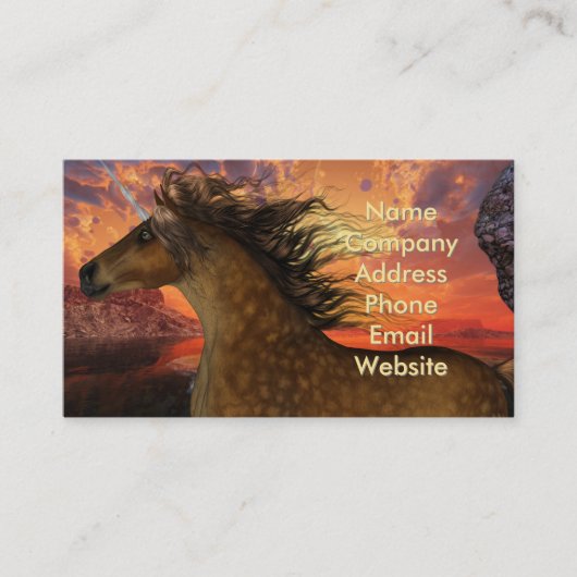 Unicorn Sunset Visitekaartje (Voorkant)