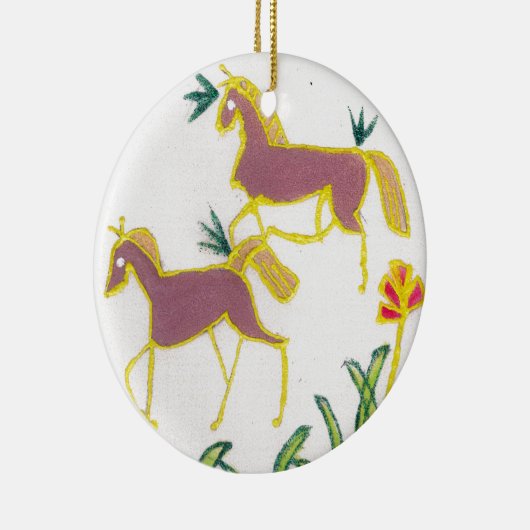 Unicorn Sunshine Keramisch Ornament (Rechts)