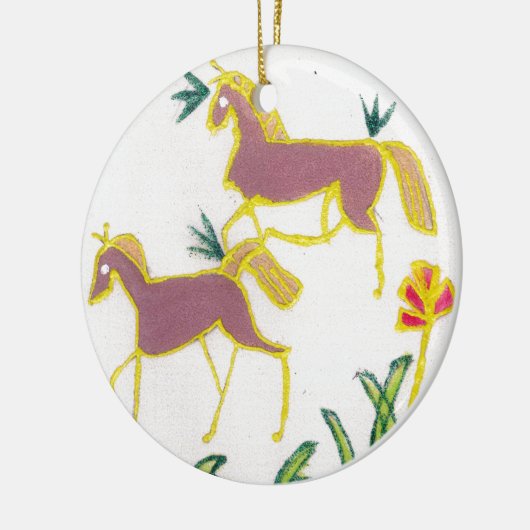Unicorn Sunshine Keramisch Ornament (Links)