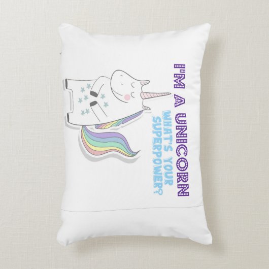 Unicorn Superpower Accent Kussen (Voorkant(Verticaal))