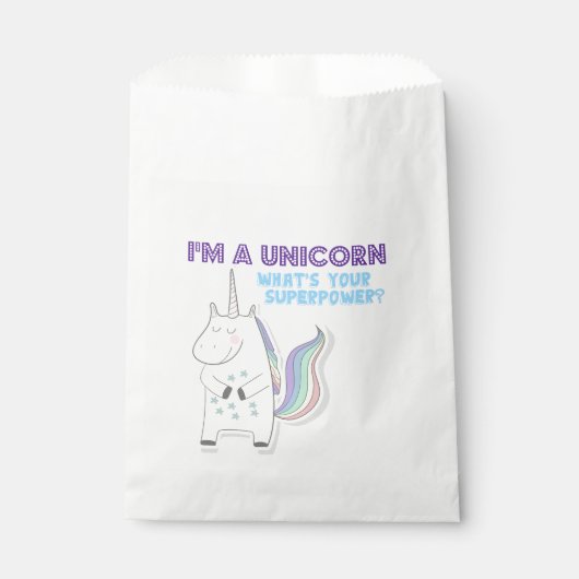 Unicorn Superpower Bedankzakje (Voorkant)