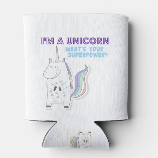 Unicorn Superpower Blikjeskoeler (Achterkant)