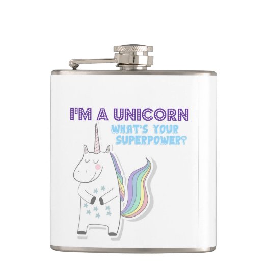 Unicorn Superpower Heupfles (Voorkant)