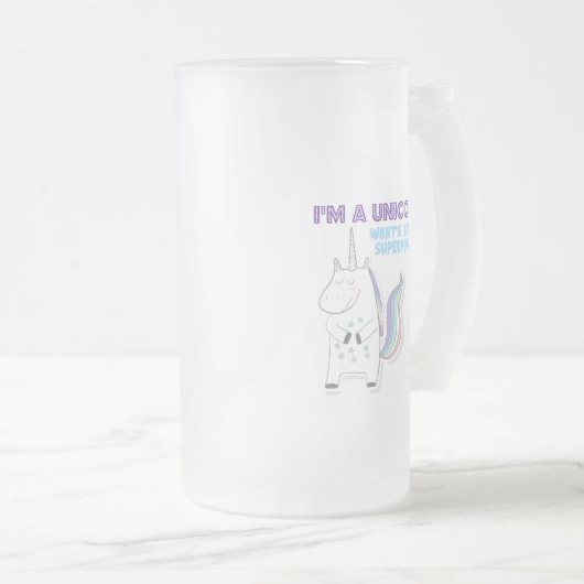 Unicorn Superpower Matglas Bierpul (Voorkant rechts)