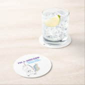 Unicorn Superpower Ronde Kartonnen Onderzetter (Insitu)