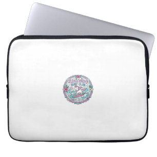 Unicorn Surf Club Speelse Shirt Grafiek_1 Laptop Sleeve