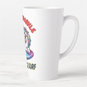 Unicorn Surfer Rainbow Surfing Cool Latte Mok (Rechts)
