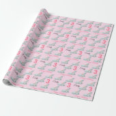 UNICORN Sweet Little Girl's Name Birthday Cadeaupapier (Uitgerold)