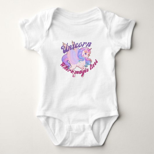Unicorn T-shirt ontwerp voor baby's (Voorkant)