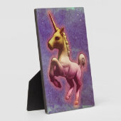 Unicorn Tabletop Plaque 5x7 (Paarse Mist) Fotoplaat (Zijkant)