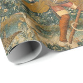 Unicorn Tapestries Medieval Defense Hunt Classic Cadeaupapier (Rol Hoek)