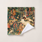 Unicorn Tapestries middeleeuwse klassieker verdedi Bad Handdoek (Wasdoekje)