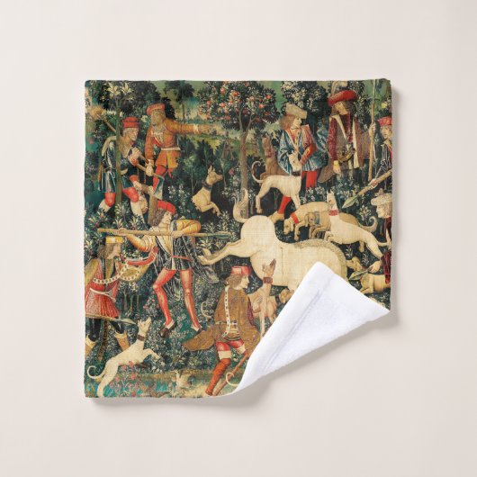 Unicorn Tapestries middeleeuwse klassieker verdedi Bad Handdoek (Wasdoekje)