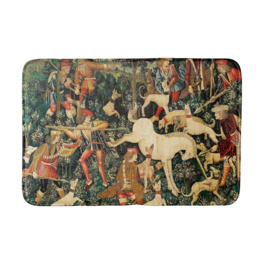 Unicorn Tapestries middeleeuwse klassieker verdedi Badmat (Voorkant)