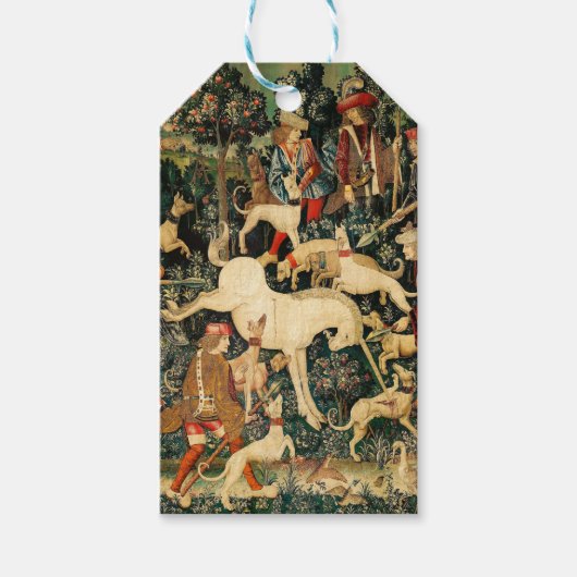 Unicorn Tapestries middeleeuwse klassieker verdedi Cadeaulabel (Voorkant)