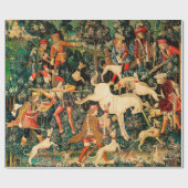 Unicorn Tapestries middeleeuwse klassieker verdedi Cadeaupapier (Vlak)