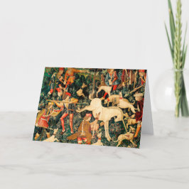 Unicorn Tapestries middeleeuwse klassieker verdedi Feestdagen Kaart