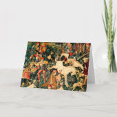 Unicorn Tapestries middeleeuwse klassieker verdedi Feestdagen Kaart (Voorkant)