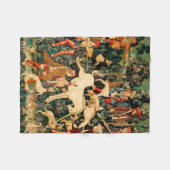 Unicorn Tapestries middeleeuwse klassieker verdedi Fleece Deken (Voorkant (Horizontaal))