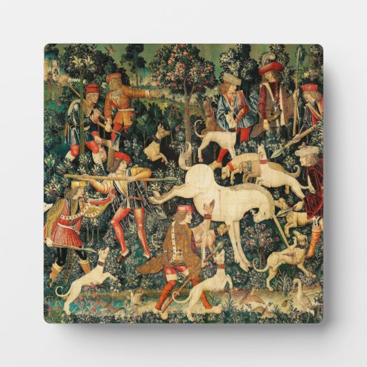 Unicorn Tapestries middeleeuwse klassieker verdedi Fotoplaat (Voorkant)