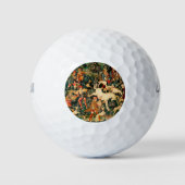 Unicorn Tapestries middeleeuwse klassieker verdedi Golfballen (Voorkant)