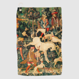 Unicorn Tapestries middeleeuwse klassieker verdedi Golfhanddoek