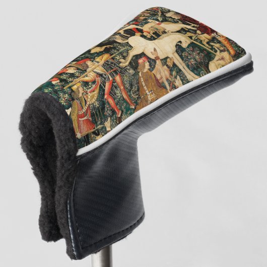 Unicorn Tapestries middeleeuwse klassieker verdedi Golfheadcover (3/4 voorkant)