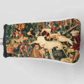 Unicorn Tapestries middeleeuwse klassieker verdedi Golfheadcover (Voorkant)