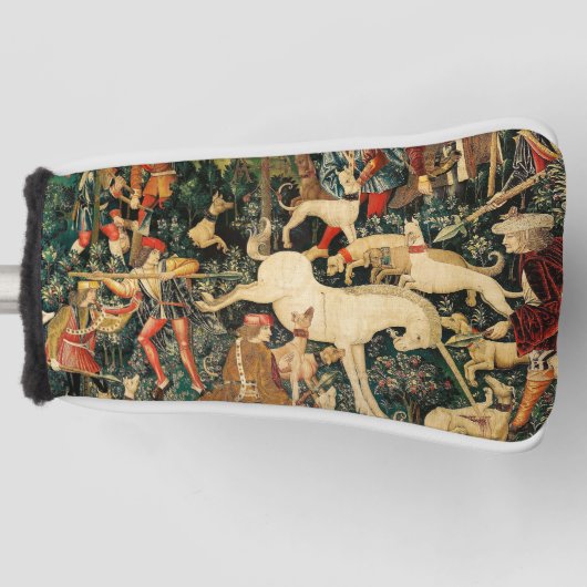 Unicorn Tapestries middeleeuwse klassieker verdedi Golfheadcover (Voorkant)