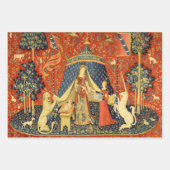 Unicorn Tapestries middeleeuwse klassieker verdedi Inpakpapier Vel (Voorkant 2)