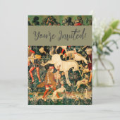 Unicorn Tapestries middeleeuwse klassieker verdedi Kaart (Staand voorkant)