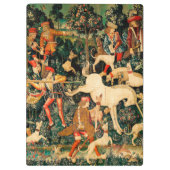 Unicorn Tapestries middeleeuwse klassieker verdedi Klembord (Achterkant)