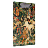 Unicorn Tapestries middeleeuwse klassieker verdedi Klembord (Rechts)