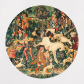 Unicorn Tapestries middeleeuwse klassieker verdedi Labels (Design 1)