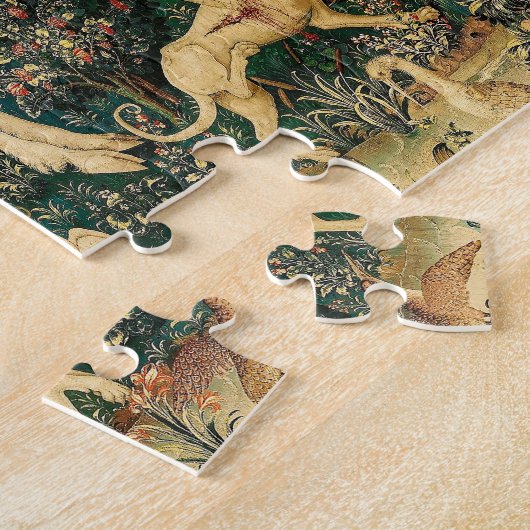 Unicorn Tapestries middeleeuwse klassieker verdedi Legpuzzel (Zijkant)