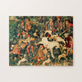 Unicorn Tapestries middeleeuwse klassieker verdedi Legpuzzel (Horizontaal)