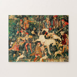 Unicorn Tapestries middeleeuwse klassieker verdedi Legpuzzel