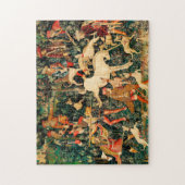Unicorn Tapestries middeleeuwse klassieker verdedi Legpuzzel (Verticaal)