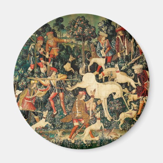Unicorn Tapestries middeleeuwse klassieker verdedi Magneet (Voorkant)