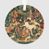 Unicorn Tapestries middeleeuwse klassieker verdedi Ornament (achterkant)