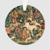Unicorn Tapestries middeleeuwse klassieker verdedi Ornament (voorkant)