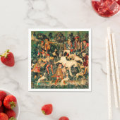 Unicorn Tapestries middeleeuwse klassieker verdedi Servet (Insitu)
