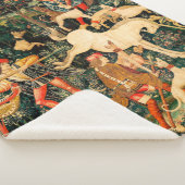 Unicorn Tapestries middeleeuwse klassieker verdedi Sherpa Deken (3/4)