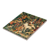 Unicorn Tapestries middeleeuwse klassieker verdedi Tegeltje (Zijkant)