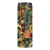 Unicorn Tapestries middeleeuwse klassieker verdedi Thermosbeker (Achterkant)