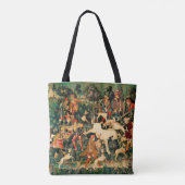 Unicorn Tapestries middeleeuwse klassieker verdedi Tote Bag (Achterkant)