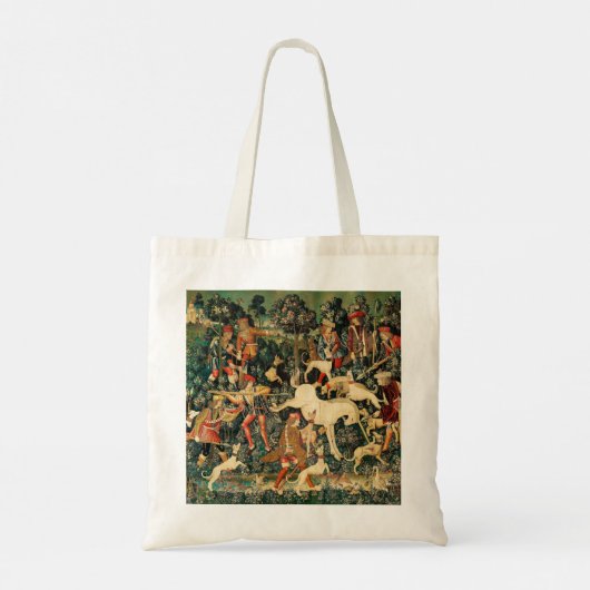 Unicorn Tapestries middeleeuwse klassieker verdedi Tote Bag (Achterkant)