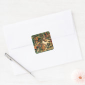 Unicorn Tapestries middeleeuwse klassieker verdedi Vierkante Sticker (Envelop)