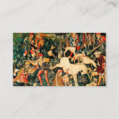 Unicorn Tapestries middeleeuwse klassieker verdedi Visitekaartje (Achterkant)