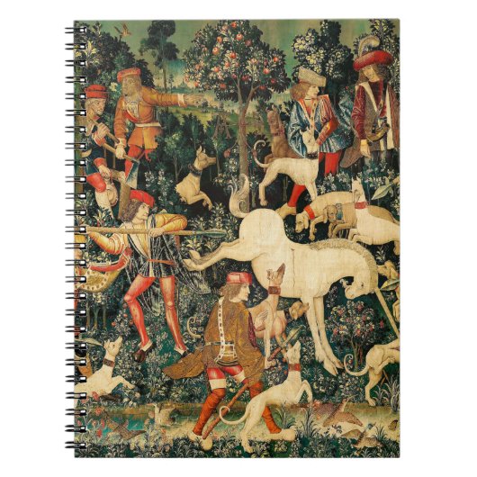 Unicorn Tapestries verdedigt middeleeuwse mythe Le Notitieboek (Voorkant)